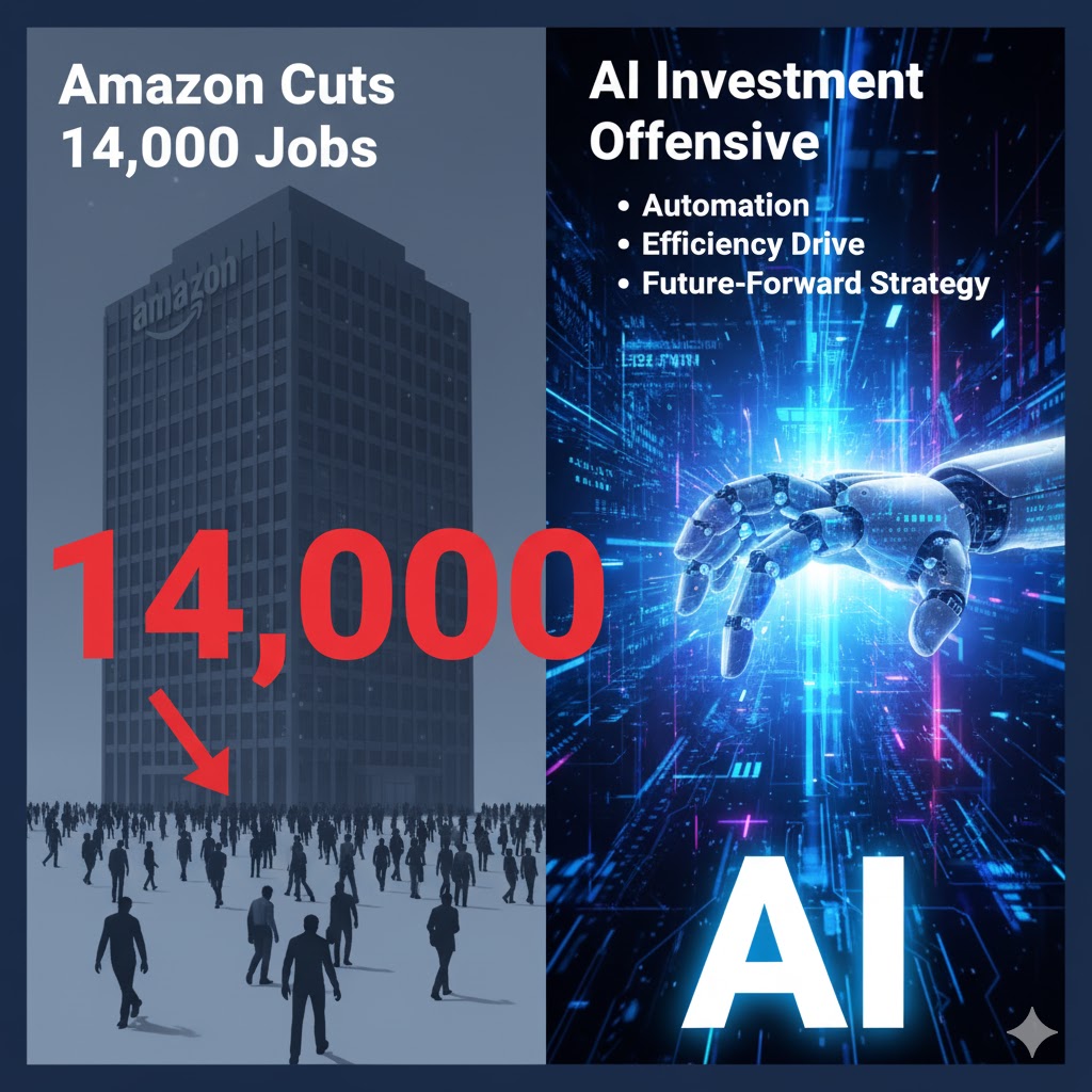 Amazon Lays Off 14,000 Corporate Workers Amid Major AI Expansion