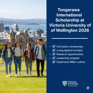 Tongarewa International Scholarship at Victoria University of Wellington